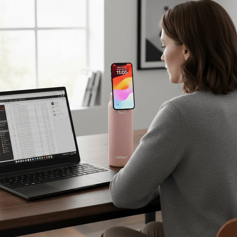 OBITOW Premium Wasserflasche mit MagSafe Halter
